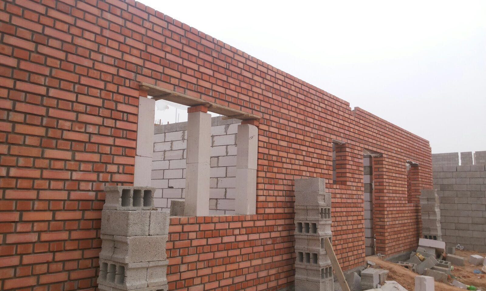 Brick House Facade - Al Diyar - Bricks And Cladding Brick Slip ...